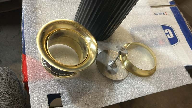 Michael Aram Naga Vase - Brass & Obsidian Glass - Kidsy