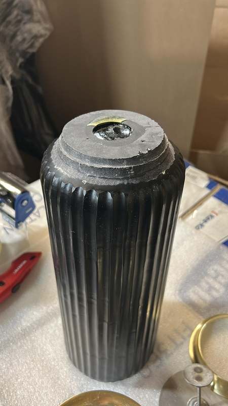 Michael Aram Naga Vase - Brass & Obsidian Glass - Kidsy