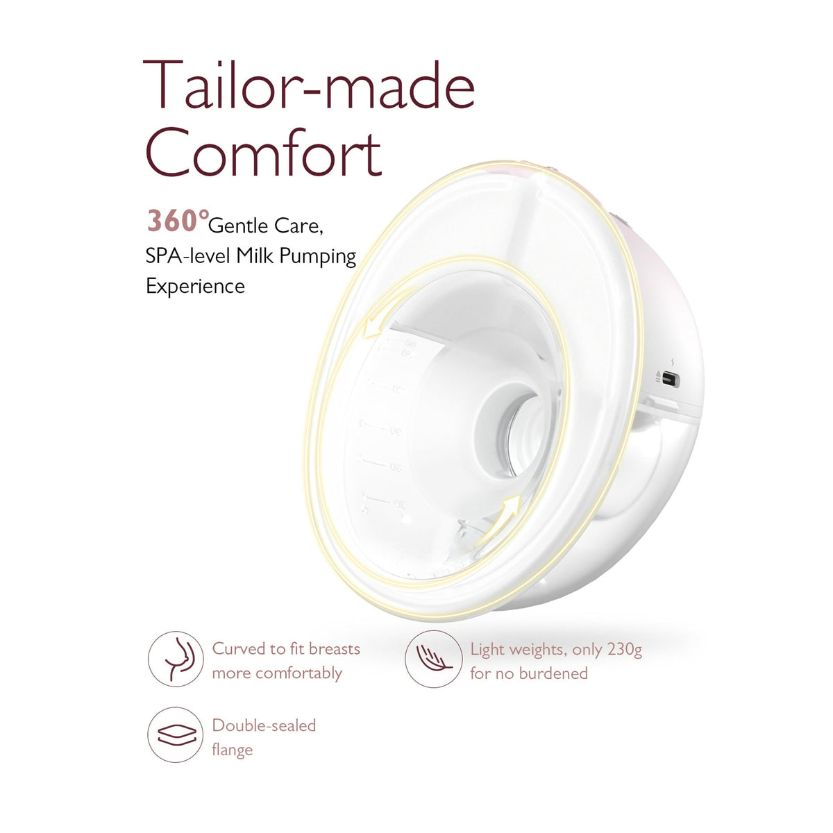 Momcozy M5 Hands - Free Wearable Breast Pump (24mm, 2 Pack, Gradient Pink) - Kidsy