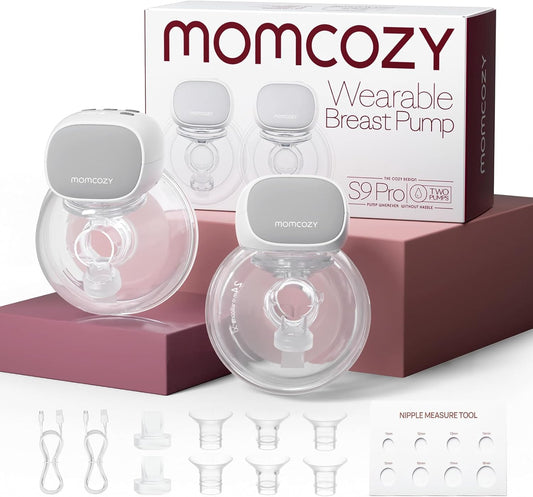 Momcozy S9 Pro Upgraded Wearable Breast Pump (24mm, 2 - Pack, N - gray) - Kidsy