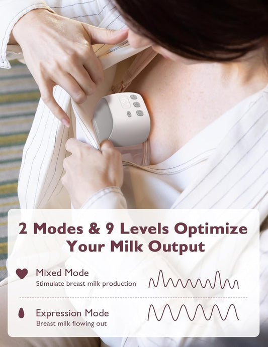 Momcozy S9 Pro Upgraded Wearable Breast Pump (24mm, 2 - Pack, N - gray) - Kidsy