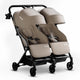 Mompush Lithe Double Stroller (Khaki) - Kidsy