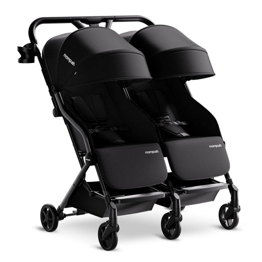 Mompush Lithe Lightweight Double Stroller (Black) - Kidsy