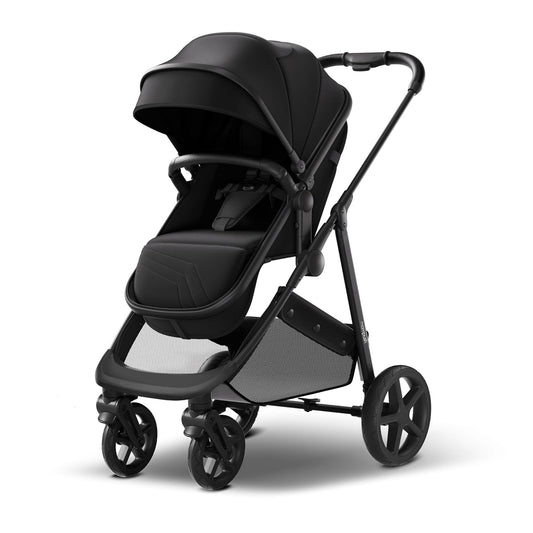 Mompush Wiz 2-in-1 Bassinet Stroller Reversible Seat (Black) - Kidsy