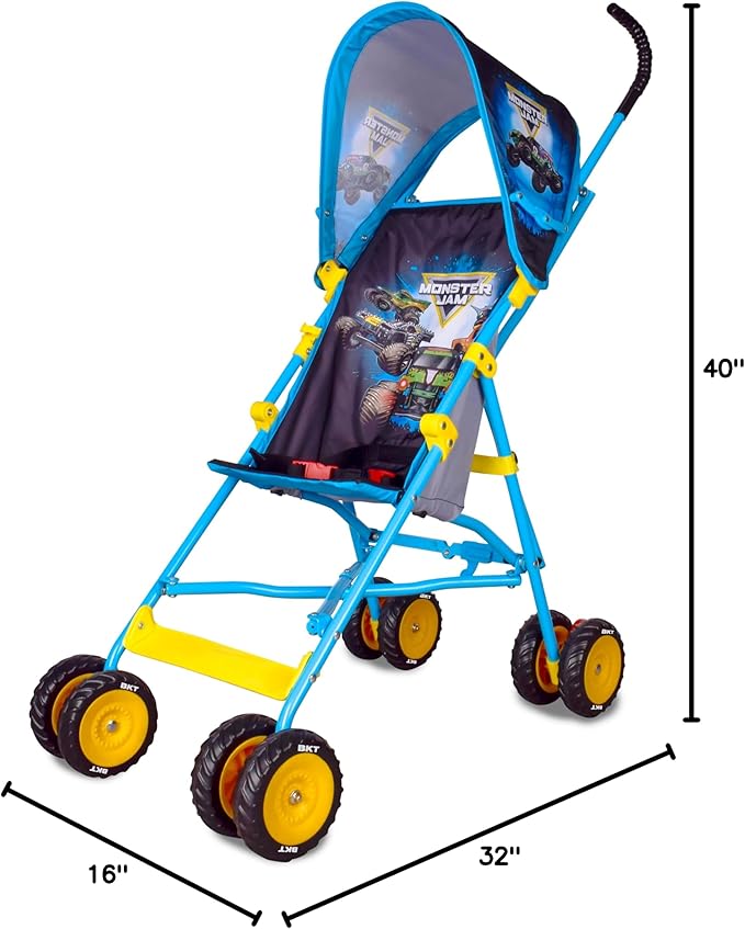 Monster Jam Umbrella Stroller (Blue) - Kidsy