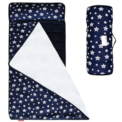 Moonsea Toddler Nap Mat with Pillow and Blanket (Navy) - Kidsy