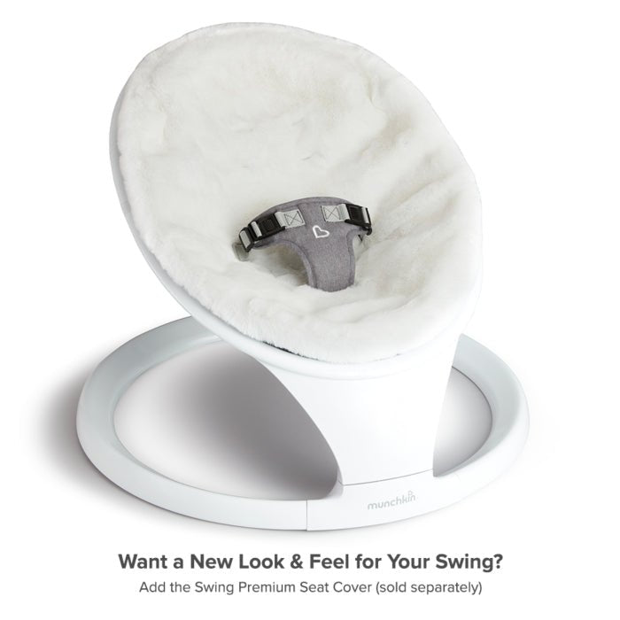 Munchkin Bluetooth Enabled Baby Swing with Natural Sway (White Grey) - Kidsy