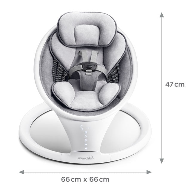 Munchkin Bluetooth Enabled Baby Swing with Natural Sway (White Grey) - Kidsy