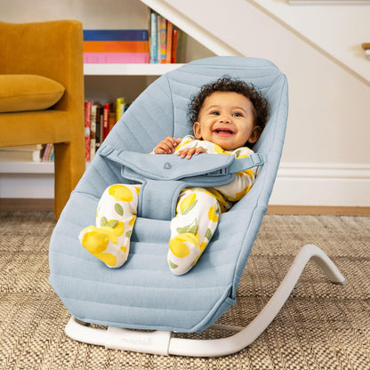 Munchkin Electric Baby Bouncer & Rocker (Removable Fabric, Blue) - Kidsy