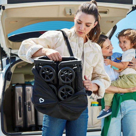 Munchkin Sparrow Travel Stroller (Black) - Kidsy