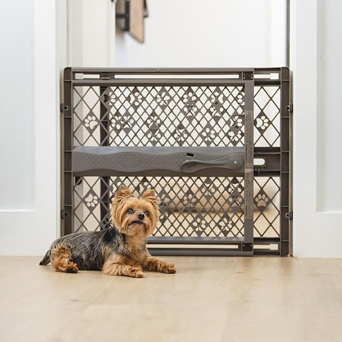 MYPET Paws Portable Pet Gate 26" - 40" (Fieldstone Gray) - Kidsy