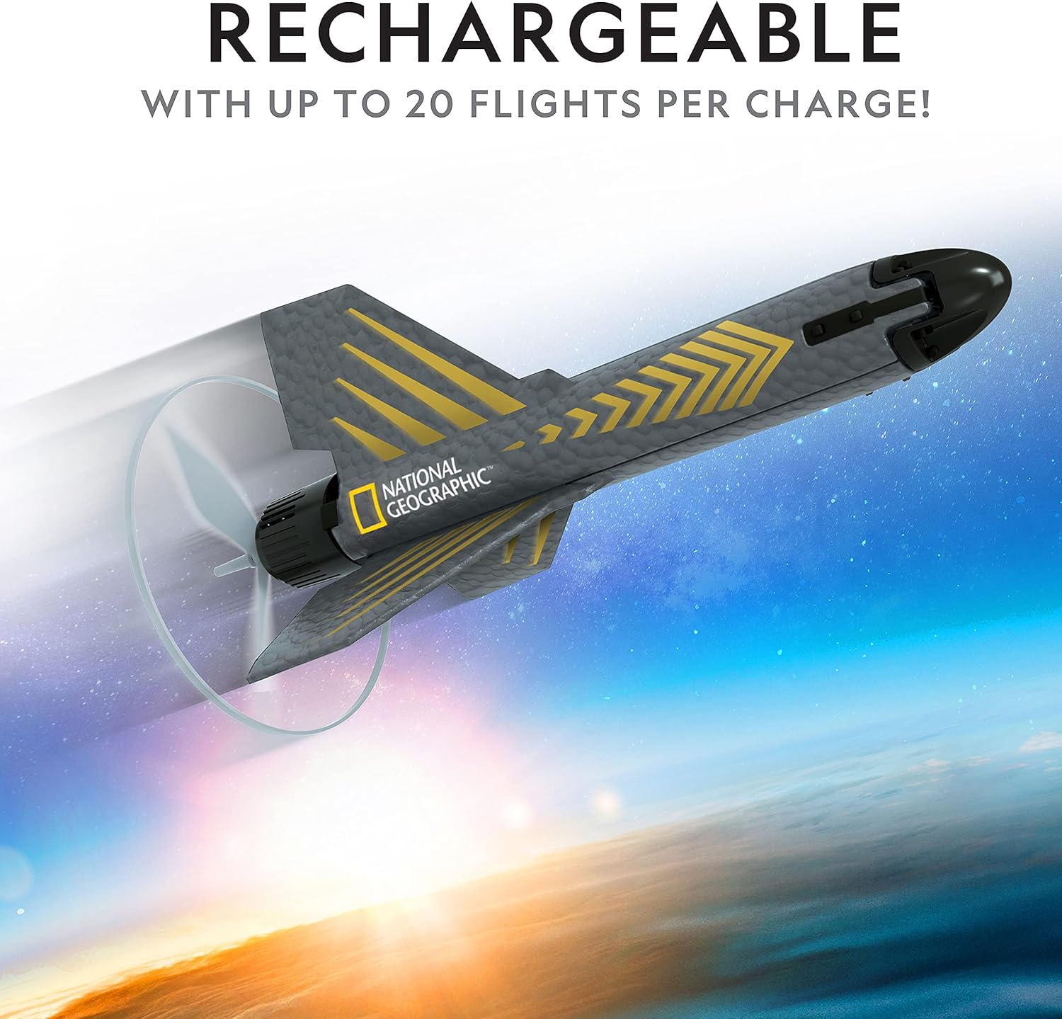 National Geographic Motorized Rocket Launcher Toy (200 ft) - Kidsy