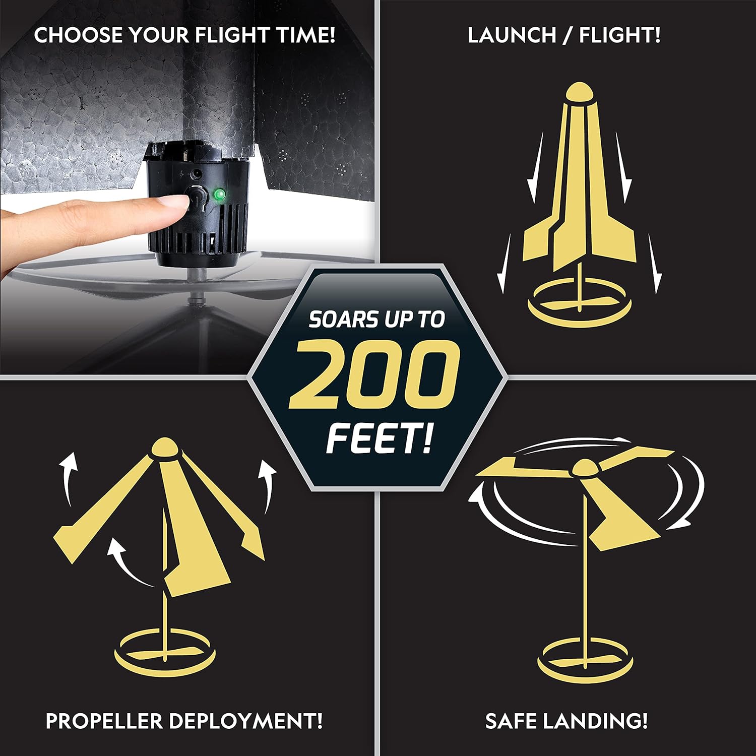 National Geographic Motorized Rocket Launcher Toy (200 ft) - Kidsy