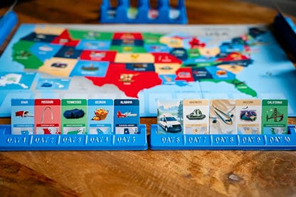 New 10 Days in The USA, Family Road Trip Board Game - Kidsy