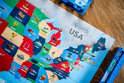 New 10 Days in The USA, Family Road Trip Board Game - Kidsy