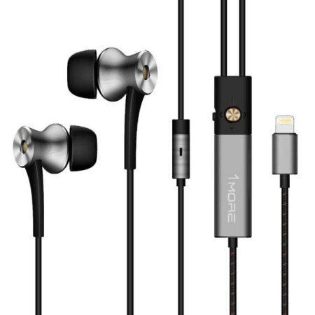 New 1MORE Dual Driver MFi Certified Active Noise Cancelling In - Ear Headphones with Mic for iPhone 7, 8, X, iPad and iPod - Kidsy