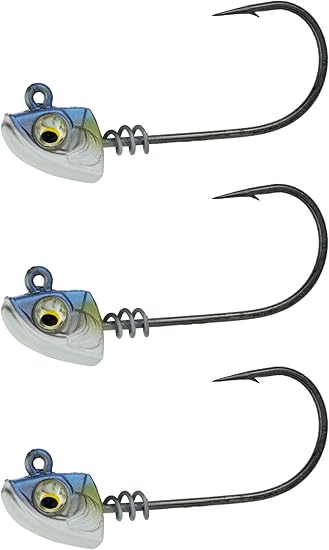 New 6th Sense Divine Swimbait Jig Heads 3/8oz. 5/0 3pk (Sexified Shad) - Kidsy