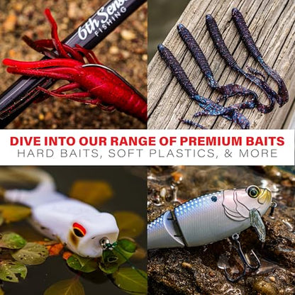 New 6th Sense Party Minnow - Bass Fishing Drop Shot Swimbait - Thin Tail Action, Realistic Profile - (Perch Juice) - Kidsy