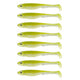 New 6th Sense Party Minnow - Bass Fishing Drop Shot Swimbait - Thin Tail Action, Realistic Profile - (Perch Juice) - Kidsy
