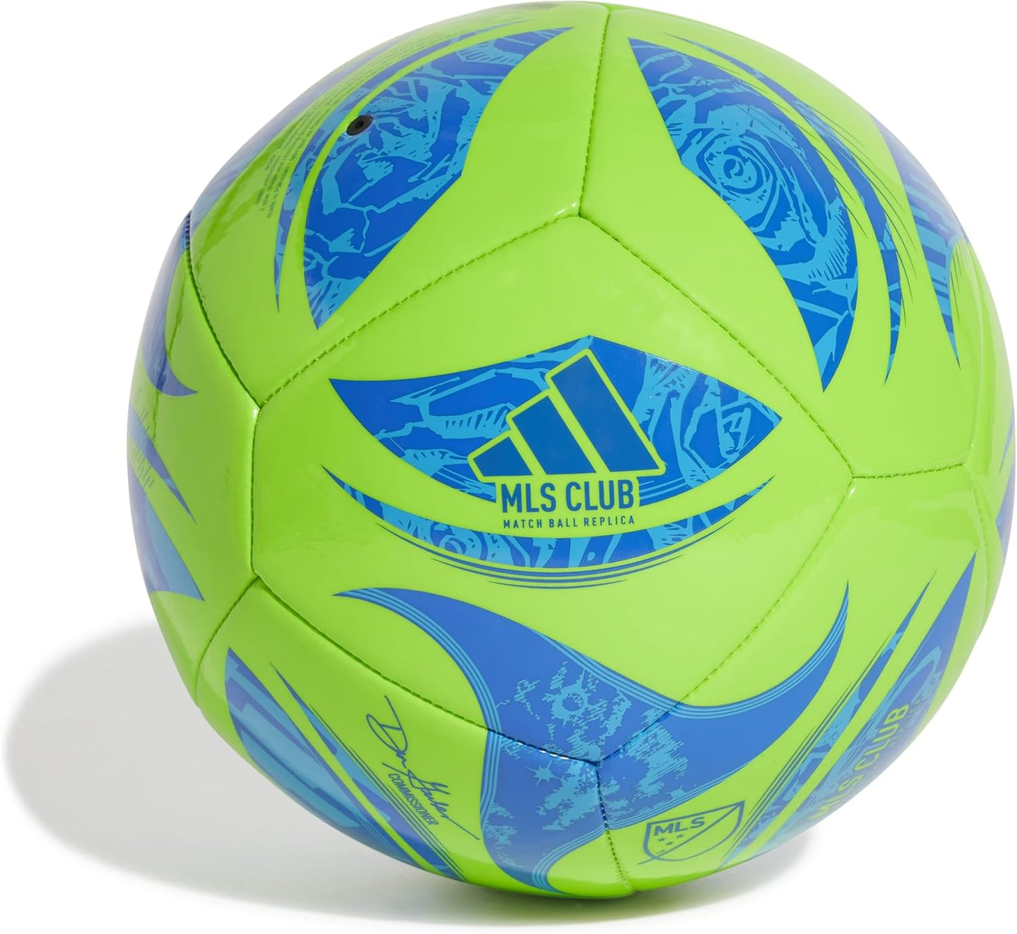 New Adidas MLS Club Soccer Ball Size 4 (Green/Glory Blue/Solar Blue) - Kidsy