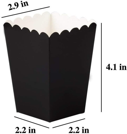 New AimtoHome Mini Paper Popcorn Boxes (Black, 24 Pack) - Kidsy