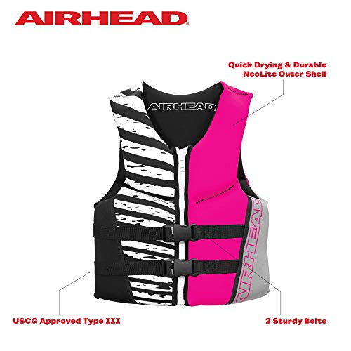 New Airhead Wicked Kwik - Dry NeoLite Flex Lift Jacket, US Coast Guard Approved, Designed for Water Sports, Youth and Women's - Kidsy