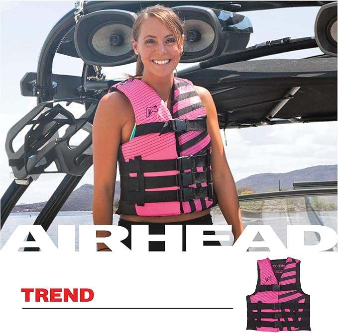 New Airhead Women’s Trend Life Jacket, X - Small (Pink) - Kidsy