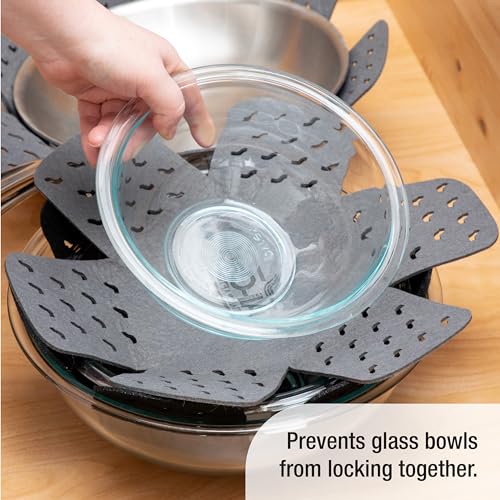 New All - Clad Premium Cookware Protectors: Pot and Pan Protectors 3 - Piece (Black/Grey) - Kidsy