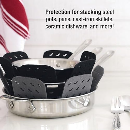 New All - Clad Premium Cookware Protectors: Pot and Pan Protectors 3 - Piece (Black/Grey) - Kidsy
