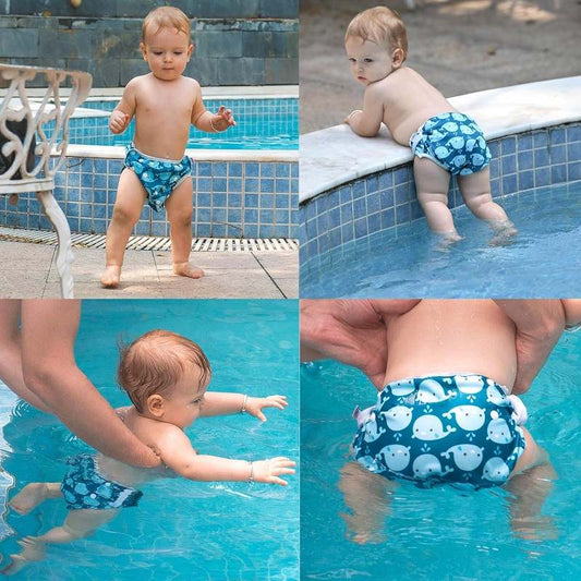 New ALVABABY Reusable Swim Diapers - 2 Pack (Marine Animal) - Kidsy