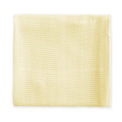 New Amazing Baby Cellular Blanket 44 x 44 inches 112 x 112 cm (Soft Yellow) - Kidsy