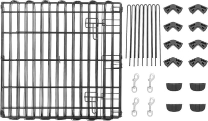 New Amazon Basics Foldable Octagonal Metal Exercise Pen (8 Panels, 24" Height, Extra Small, Black) - Kidsy