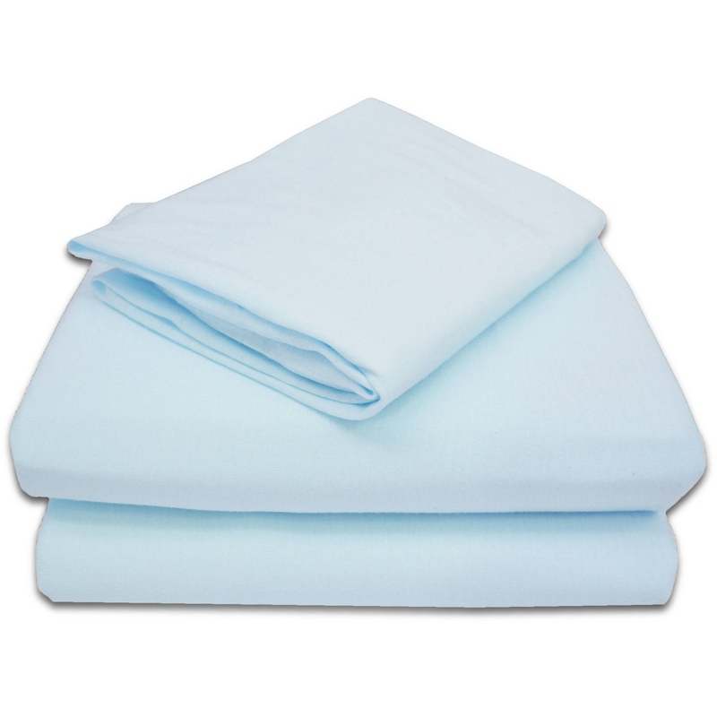 New American Baby Company 100% Natural Cotton Jersey Knit Toddler Sheet Set Blue) - Kidsy