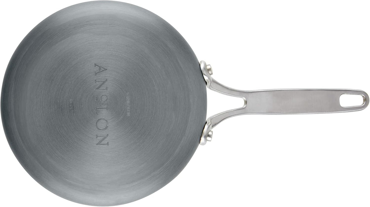 New Anolon Hard Anodized Nonstick Mini Skillet/Frying/Egg Pan, Stainless Steel Handle 6.5"(Gray) - Kidsy