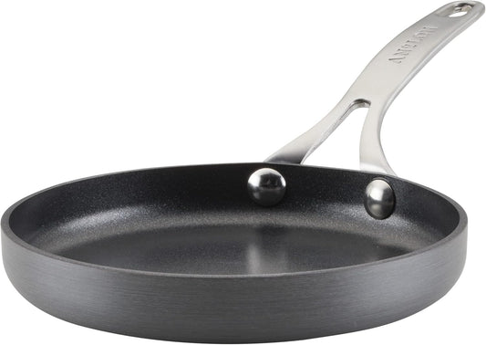 New Anolon Hard Anodized Nonstick Mini Skillet/Frying/Egg Pan, Stainless Steel Handle 6.5"(Gray) - Kidsy