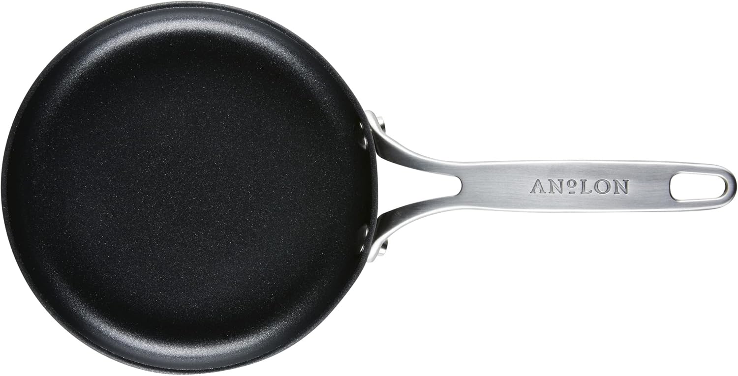 New Anolon Hard Anodized Nonstick Mini Skillet/Frying/Egg Pan, Stainless Steel Handle 6.5"(Gray) - Kidsy