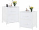 New AOITUN Nightstand Set with 2 Storage Drawers (White) - Kidsy