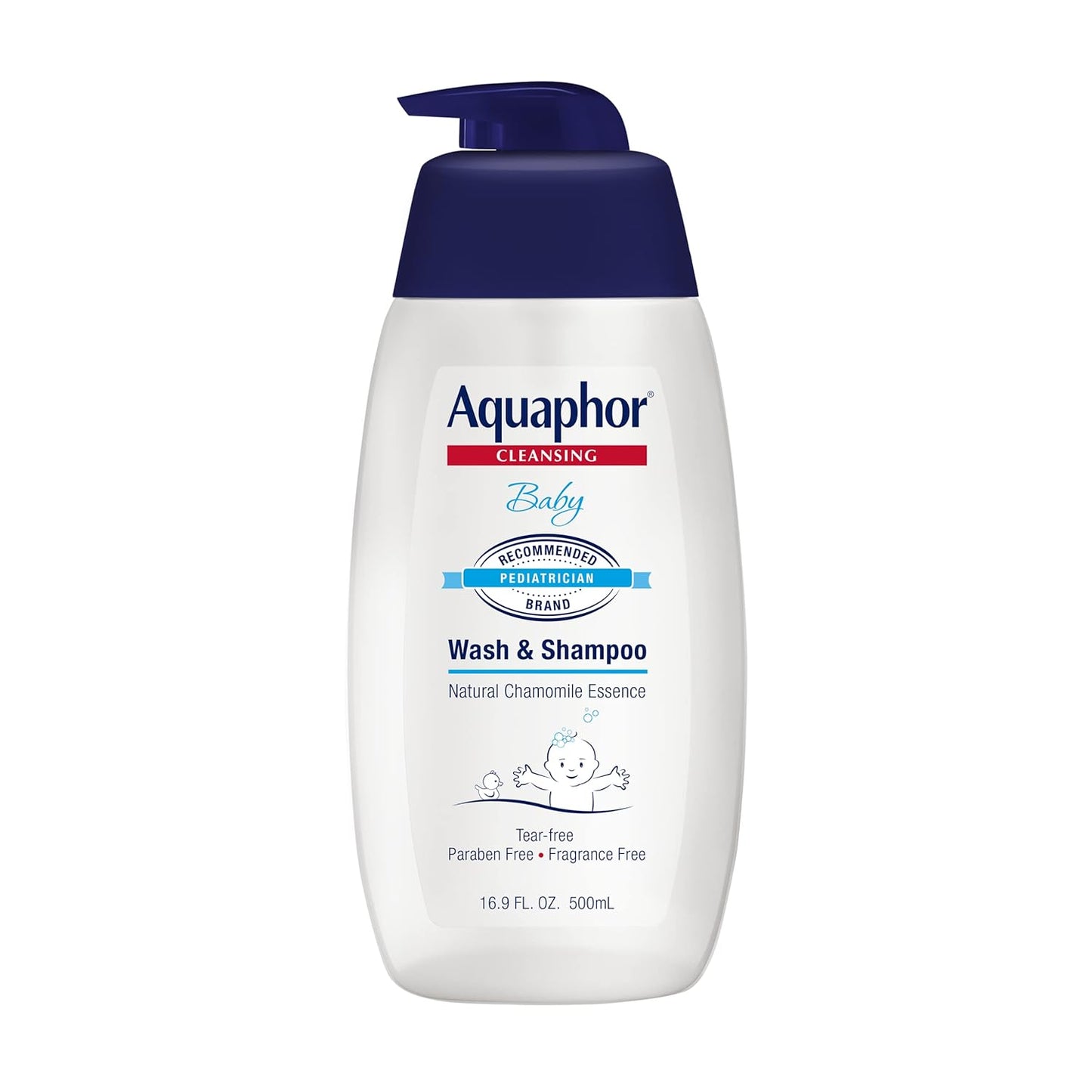New Aquaphor Baby Wash and Shampoo - Mild, Tear - free, 16.9 fl. oz. Pump - Kidsy