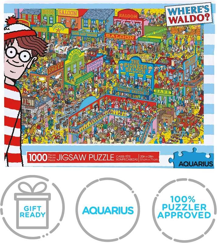 New Aquarius Where's Waldo Wild Wild West Puzzle (1000 Piece Jigsaw Puzzle) - Kidsy