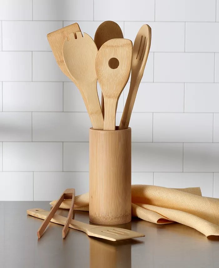 New Arch Studio 7 - Piece Bamboo Utensil Set - Kidsy