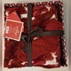 New Ardour 2 piece gift set Print Sherpa Throw 50 X 60" W Bonus Sock (Red) - Kidsy