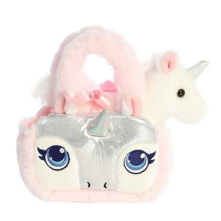 New Aurora Small Glitter Unicorn Fancy Pals Fashionable Plush Toy (White, 8") - Kidsy