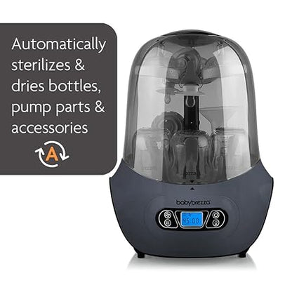 New Baby Brezza Baby Bottle Sterilizer and Dryer Machine (Black) - Kidsy