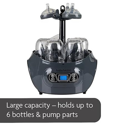 New Baby Brezza Baby Bottle Sterilizer and Dryer Machine (Black) - Kidsy