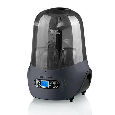 New Baby Brezza Baby Bottle Sterilizer and Dryer Machine (Black) - Kidsy