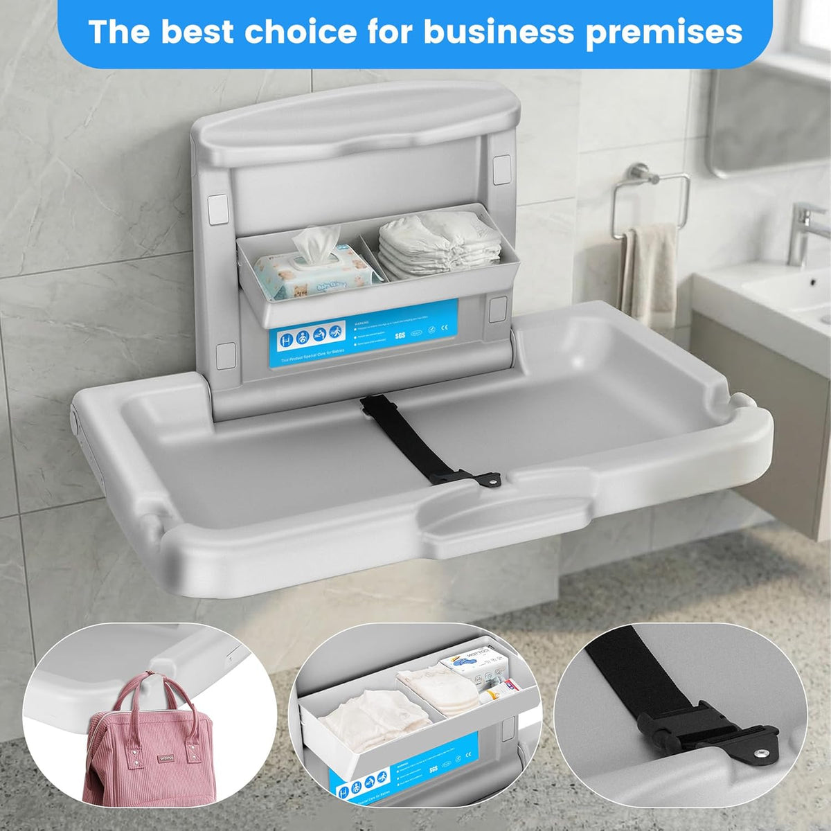 New Baby Changing Station Wall Mounted, Commercial Baby Changing Station - Kidsy