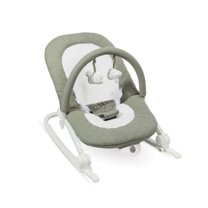 New Baby Delight Aura Deluxe Portable Rocker & Seat (Quilted Organic Sage) - Kidsy