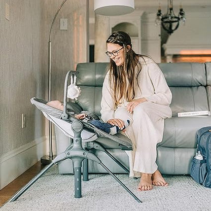 New Baby Delight Bloom Baby Seat | Soothing and Adjustable Baby Chair (Charcoal Tweed) - Kidsy