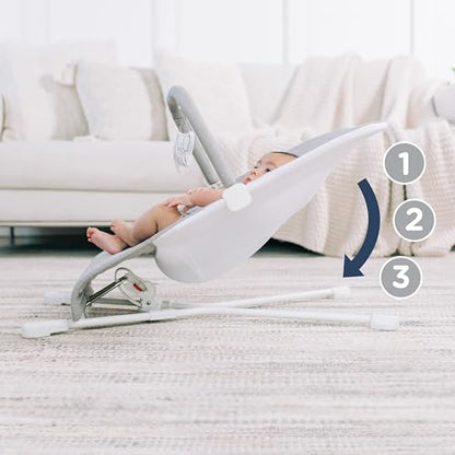 New Baby Delight Highland Portable Baby Bouncer (Pebble Gray) - Kidsy