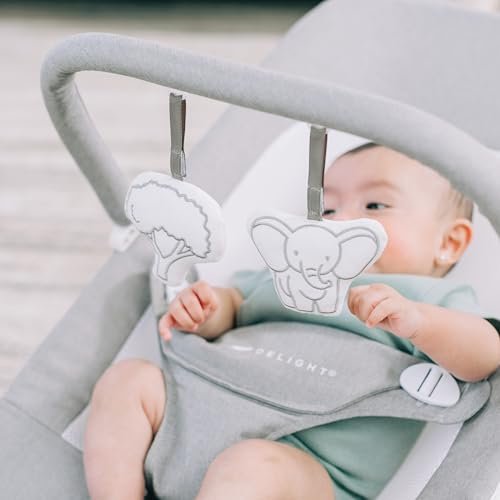 New Baby Delight Highland Portable Baby Bouncer (Pebble Gray) - Kidsy